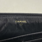 Chanel Wallet Caviar Leather Black Gold — view 4