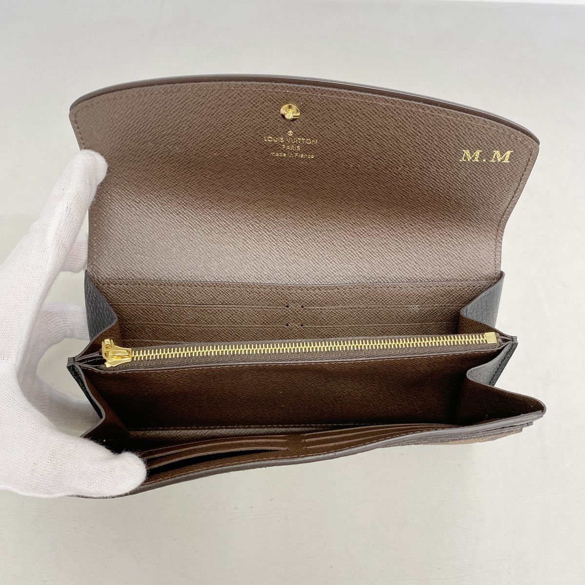 Louis Vuitton Wallet Damier Portefeuille Normandy Black Ebene — view 3