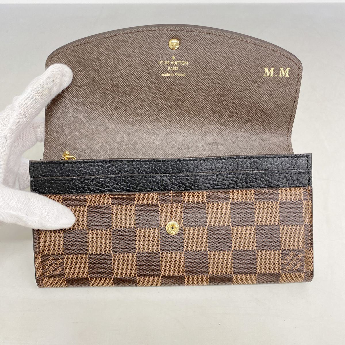Louis Vuitton Wallet Damier Portefeuille Normandy Black Ebene — view 8