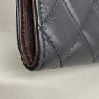 Chanel Coin Purse Quilted Lambskin Black Silver — view 6