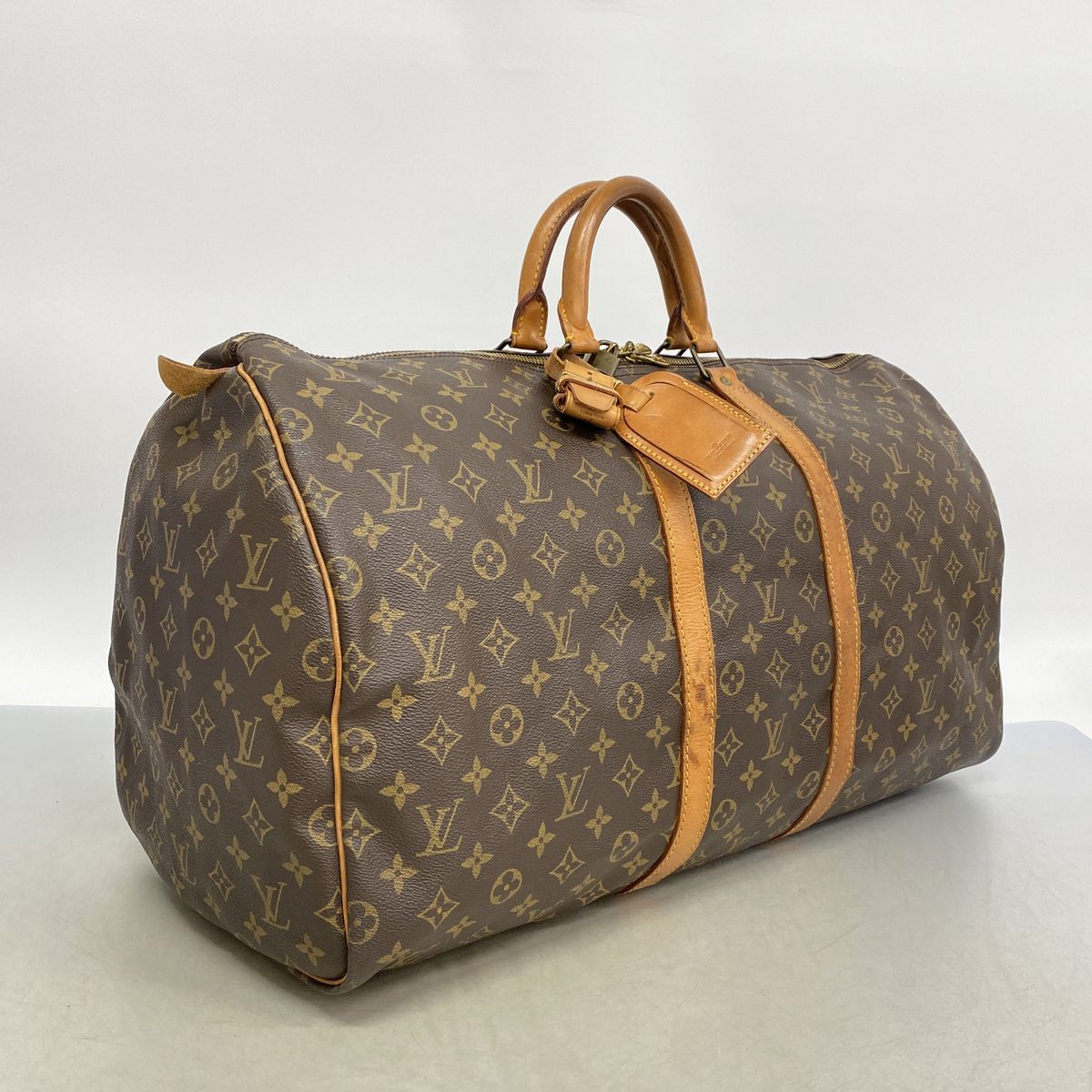 Louis Vuitton Boston Bag Monogram Keepall 55 Brown — view 2