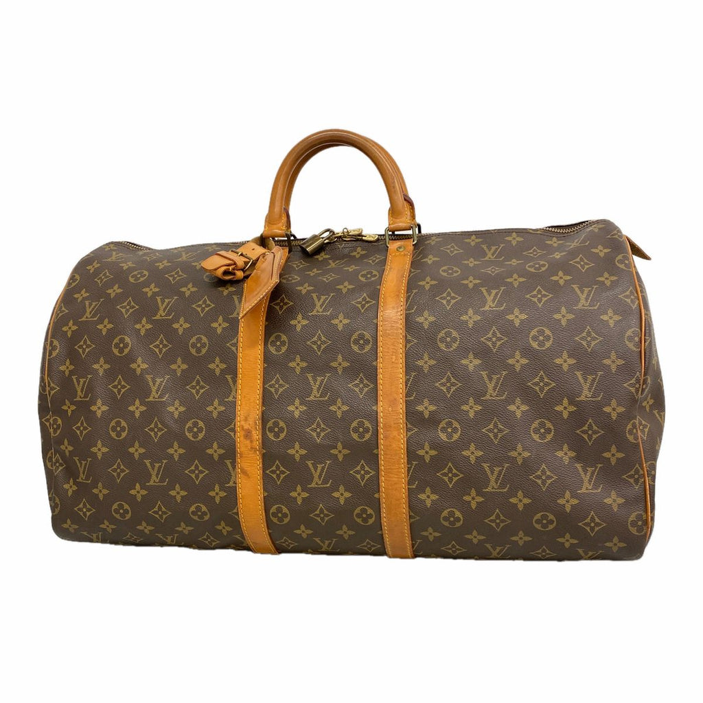 Louis Vuitton Boston Bag Monogram Keepall 55 Brown