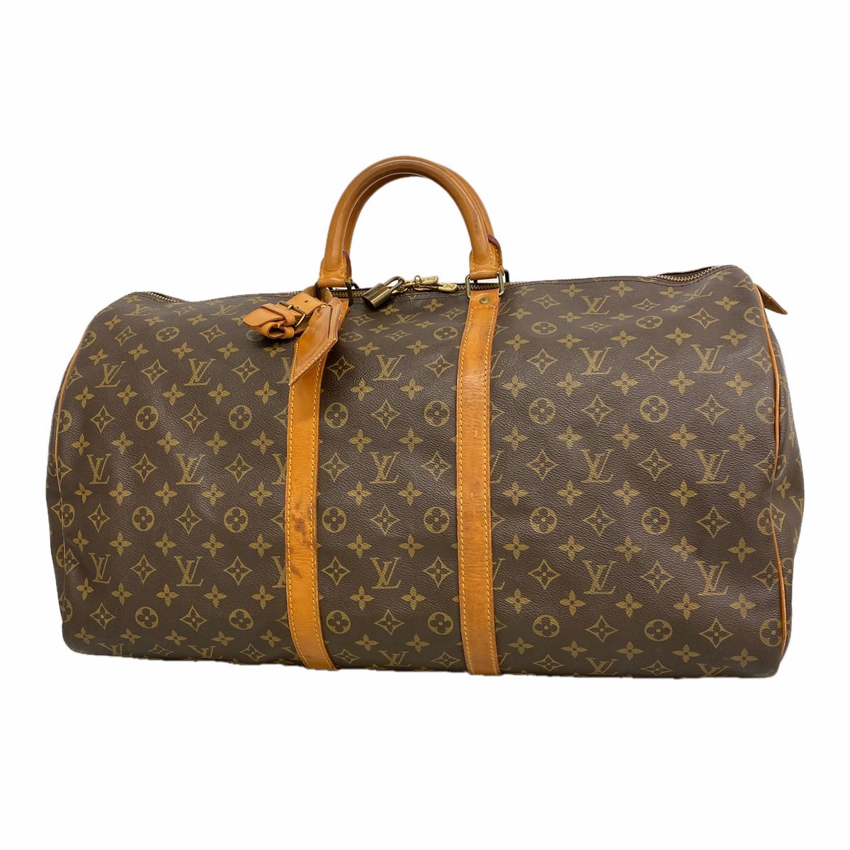Louis Vuitton Boston Bag Monogram Keepall 55 Brown