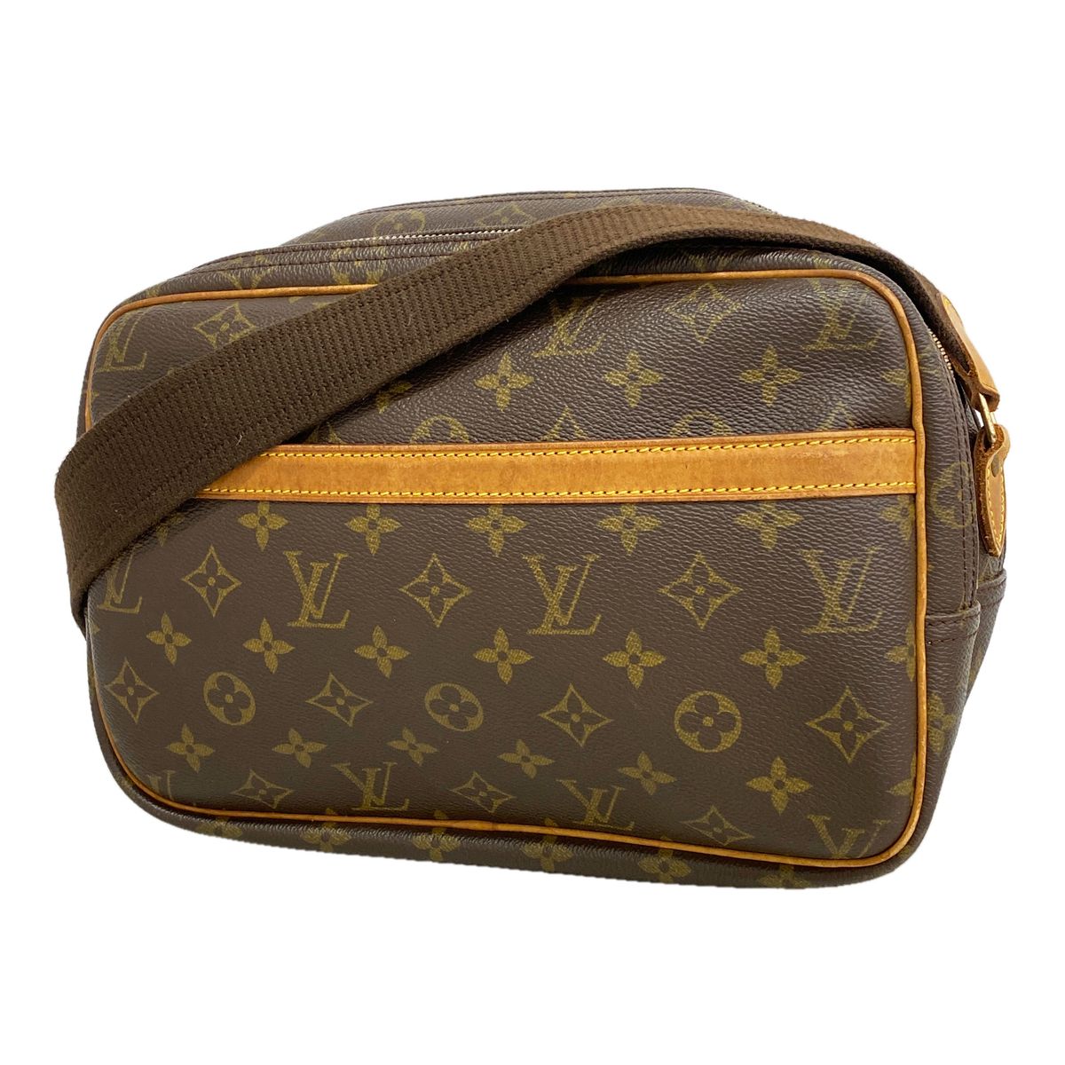 Louis Vuitton Shoulder Bag Monogram Reporter PM Brown