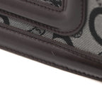 Celine C Macadam Handbag Canvas Duck Brown Gray — view 8