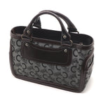 Celine C Macadam Handbag Canvas Duck Brown Gray — view 2