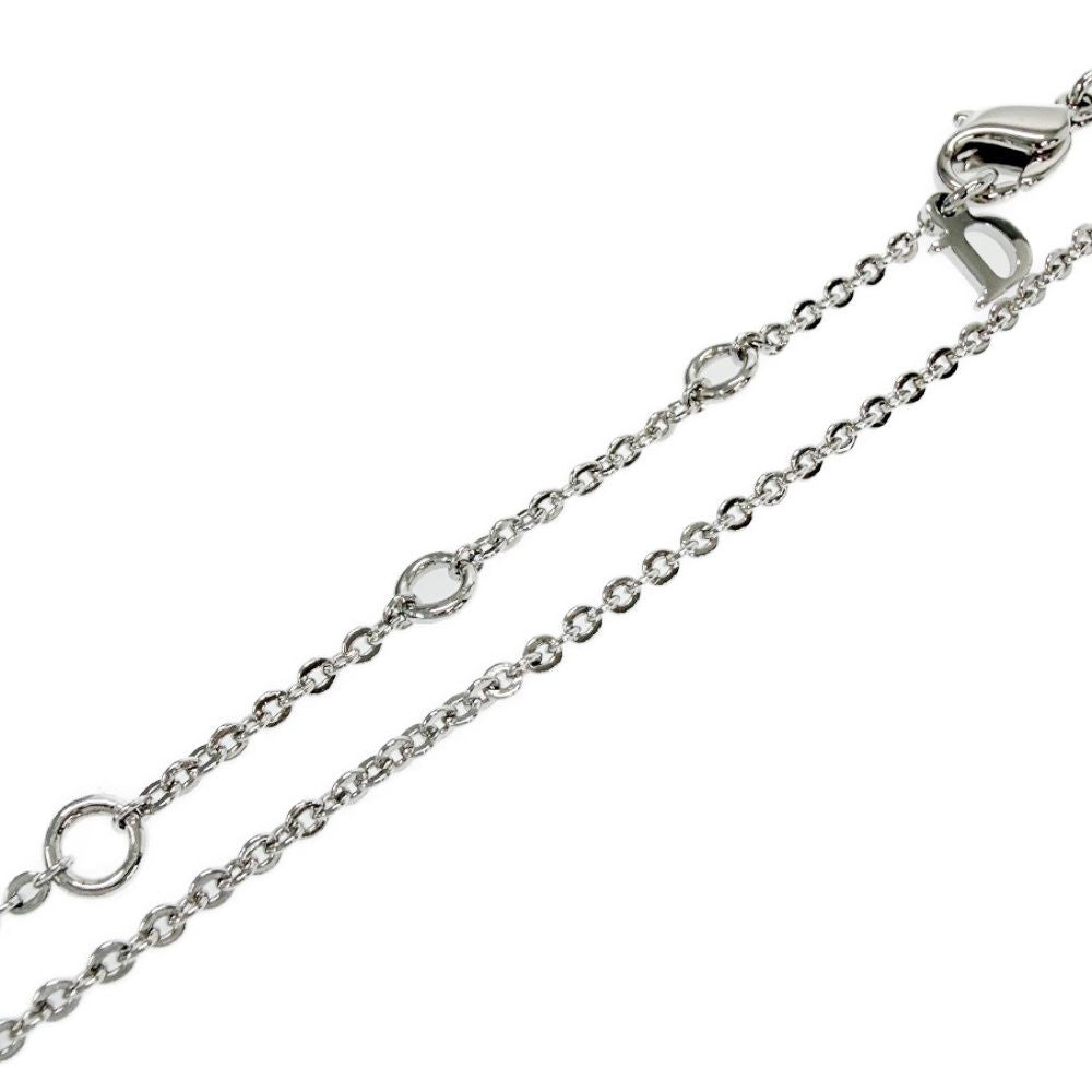 Dior Metal Logo Necklace Silver — view 8