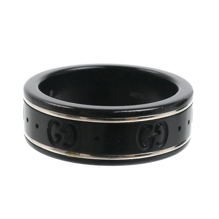 Gucci 18k White Gold Synthetic Corundum Icon Ring — view 3