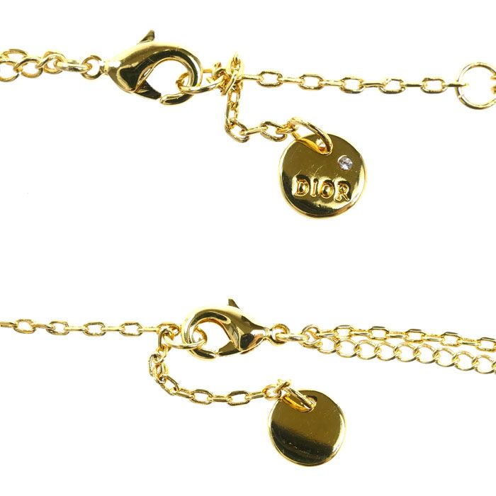 Dior Metal Crystal Petit CD Double Necklace 38/41/44 — view 4