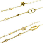 Dior Metal Crystal Petit CD Double Necklace 38/41/44 — view 2
