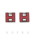 Hermes Metal Enamel Cage D'h Cube Earrings