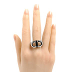 Hermes Stainless Steel Maillon Ring — view 7