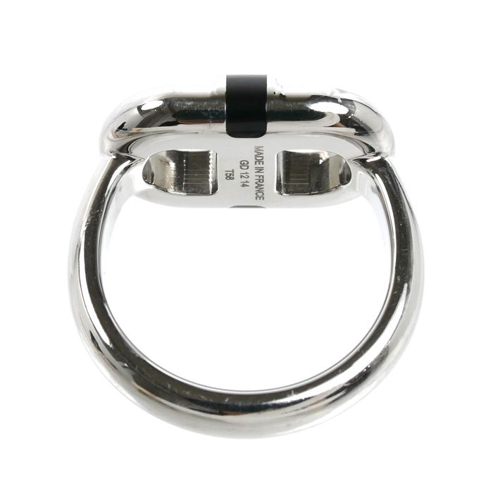 Hermes Stainless Steel Maillon Ring — view 4