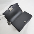 Chanel Boy 25 Chain Shoulder Bag Caviar Leather Quilted Black Gun — view 5
