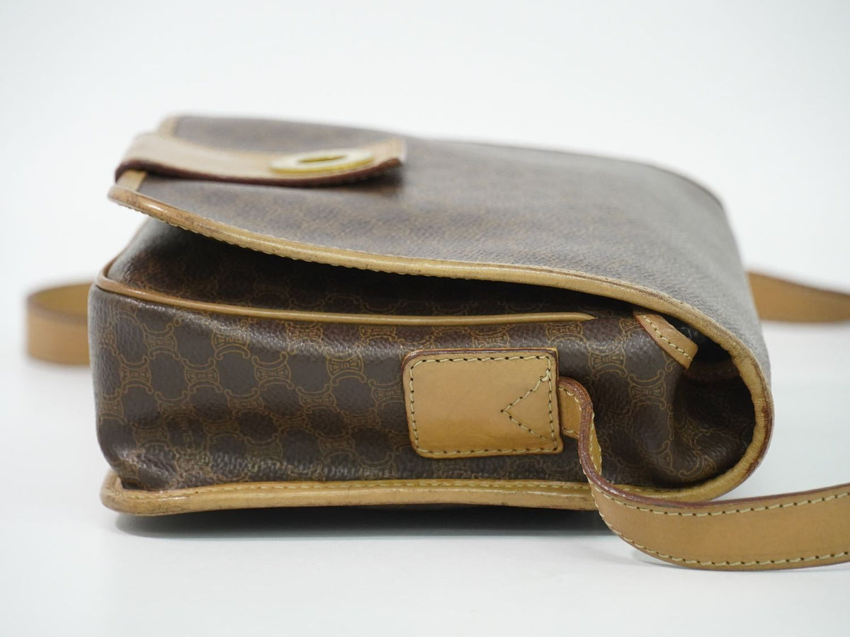 Celine Macadam Shoulder Bag Pochette Brown — view 4