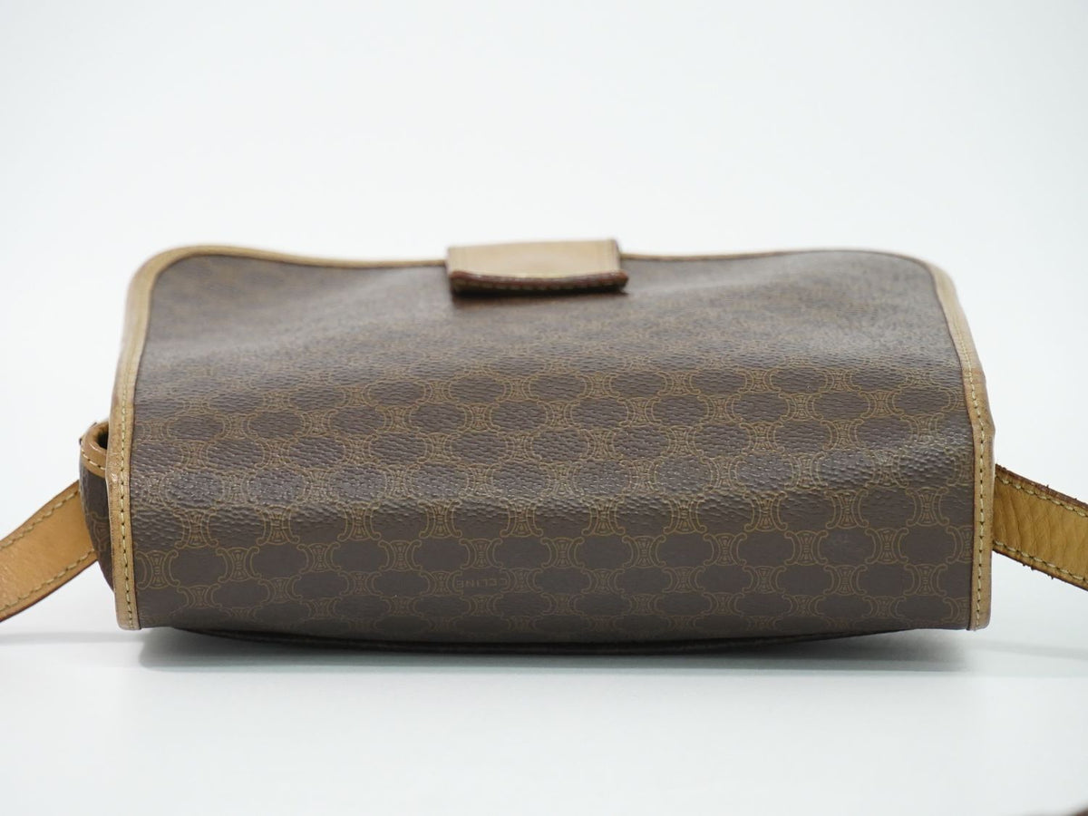 Celine Macadam Shoulder Bag Pochette Brown — view 5