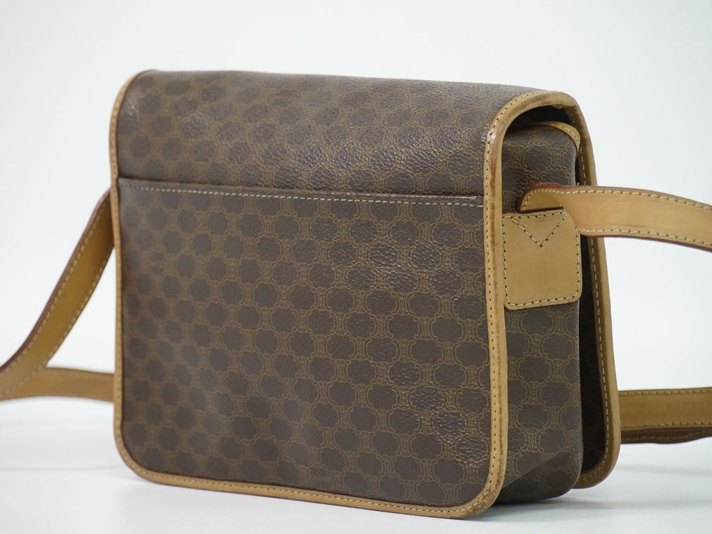 Celine Macadam Shoulder Bag Pochette Brown — view 2