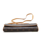 Louis Vuitton Pochette Twin GM Monogram Shoulder Bag Brown — view 5