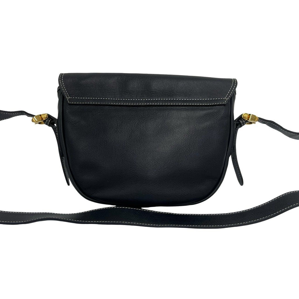 Loewe Vintage Anagram Logo Leather Shoulder Bag Pochette Dark Navy — view 3