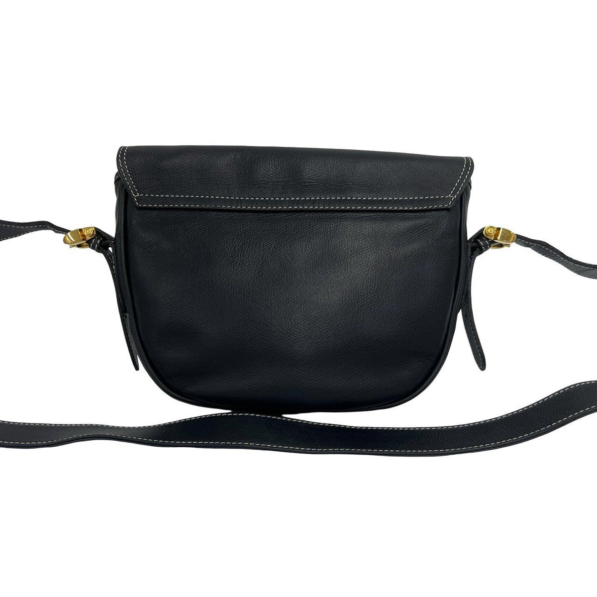 Loewe Vintage Anagram Logo Leather Shoulder Bag Pochette Dark Navy — view 3