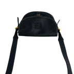 Loewe Vintage Anagram Logo Leather Shoulder Bag Pochette Dark Navy — view 4