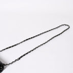 Chanel Mini Quilted Chain Shoulder Bag 17 Caviar Leather Black Silver — view 6