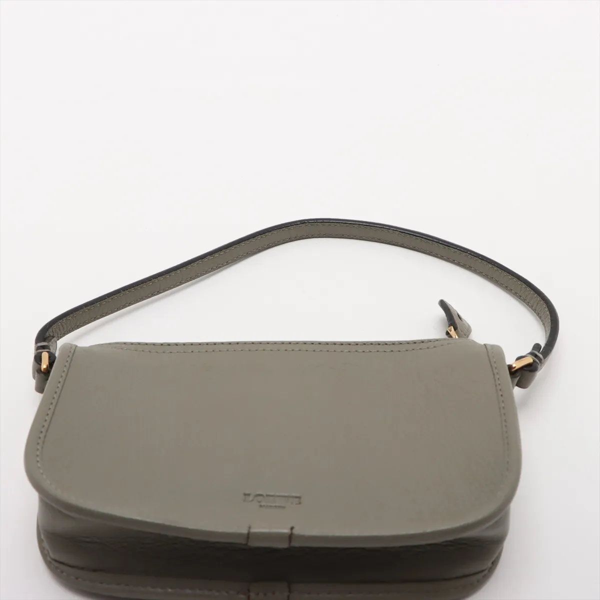 Loewe Pouch Leather Handbag Small Gray — view 6