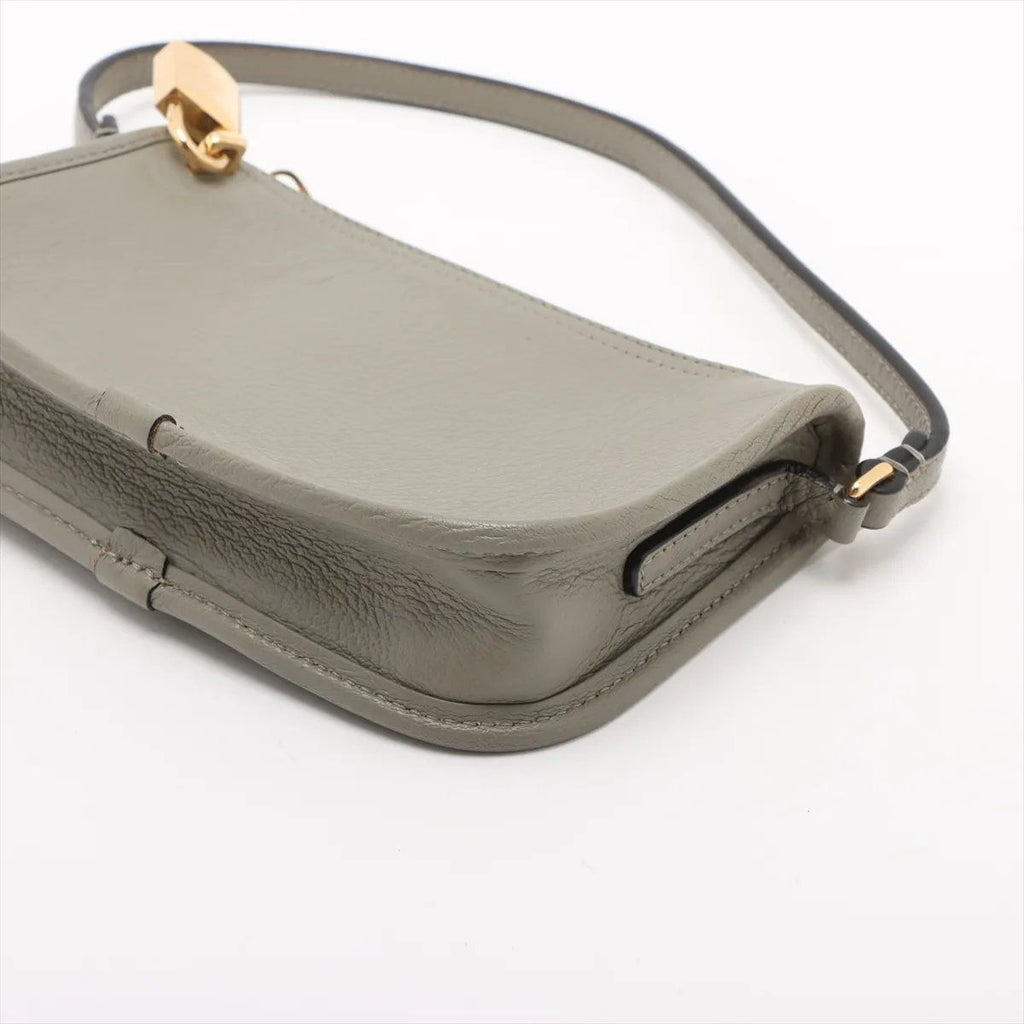 Loewe Pouch Leather Handbag Small Gray — view 3
