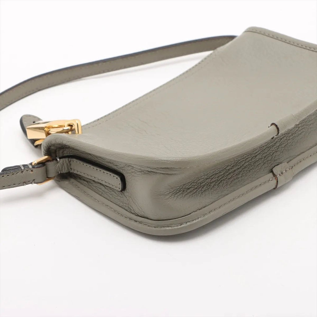 Loewe Pouch Leather Handbag Small Gray — view 4