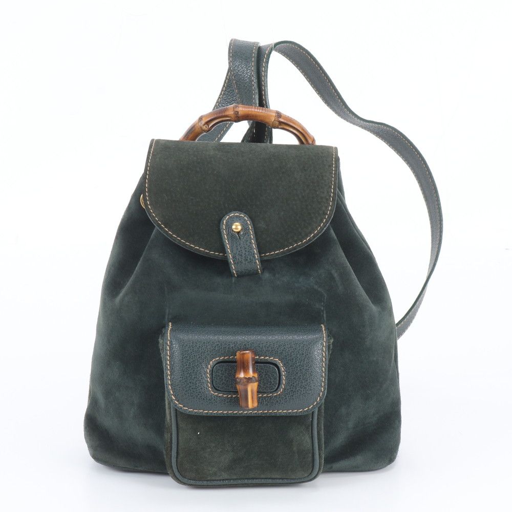Gucci Bamboo 003 58 Leather 2-Way Backpack Shoulder Bag