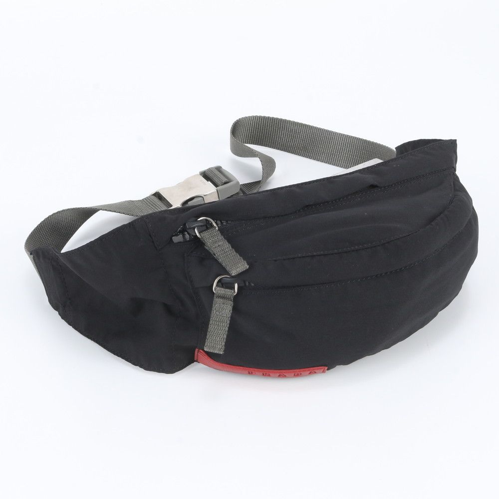 Prada Sports Belt Bag Crossbody Body Waist Pouch Shoulder Black