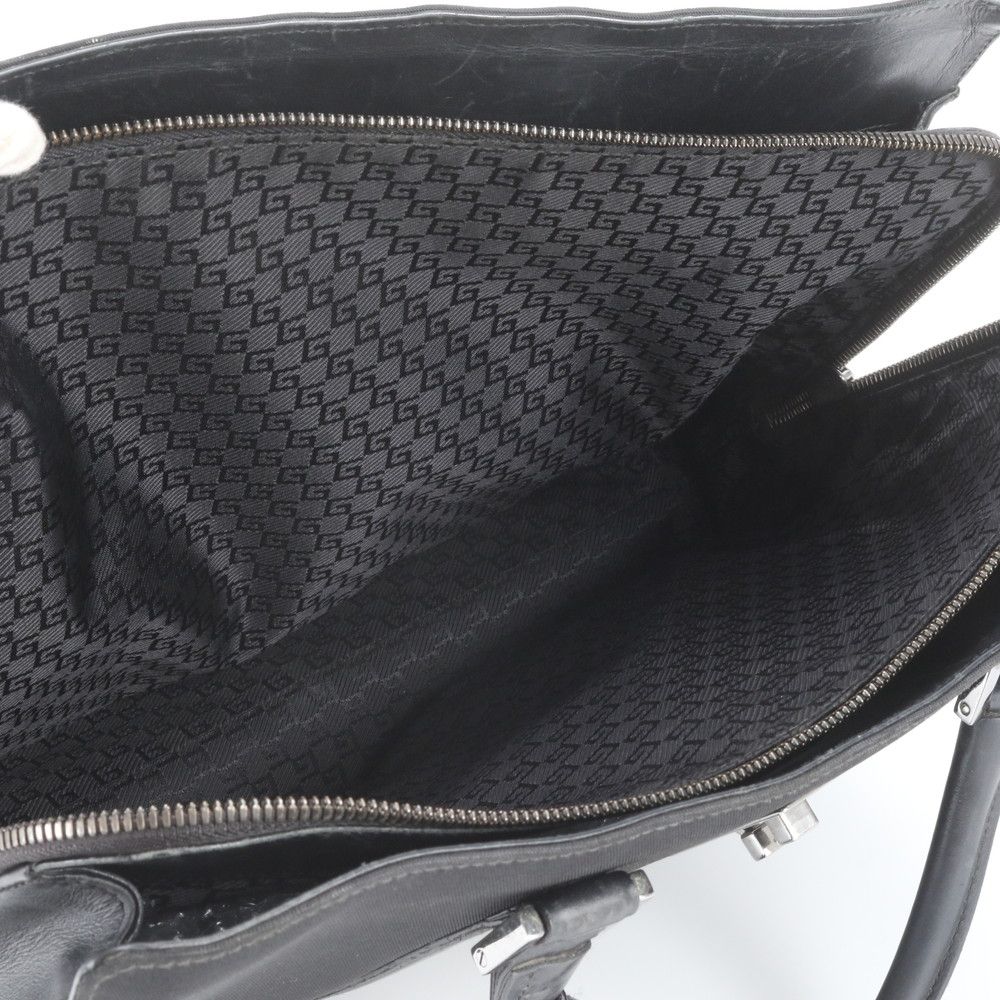 Gucci Leather Nylon Business Bag Document Bag Black — view 7