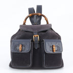 Gucci Bamboo Vintage Leather Backpack Shoulder Bag