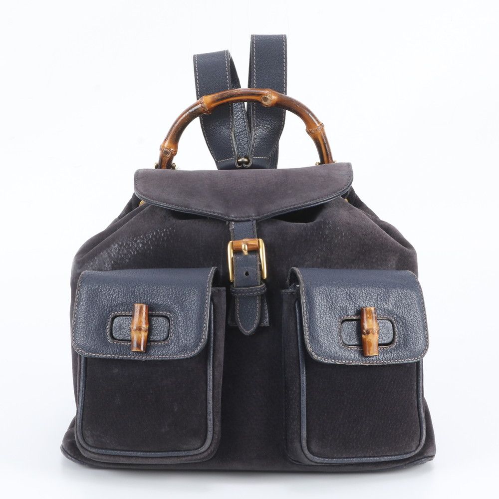 Gucci Bamboo Vintage Leather Backpack Shoulder Bag