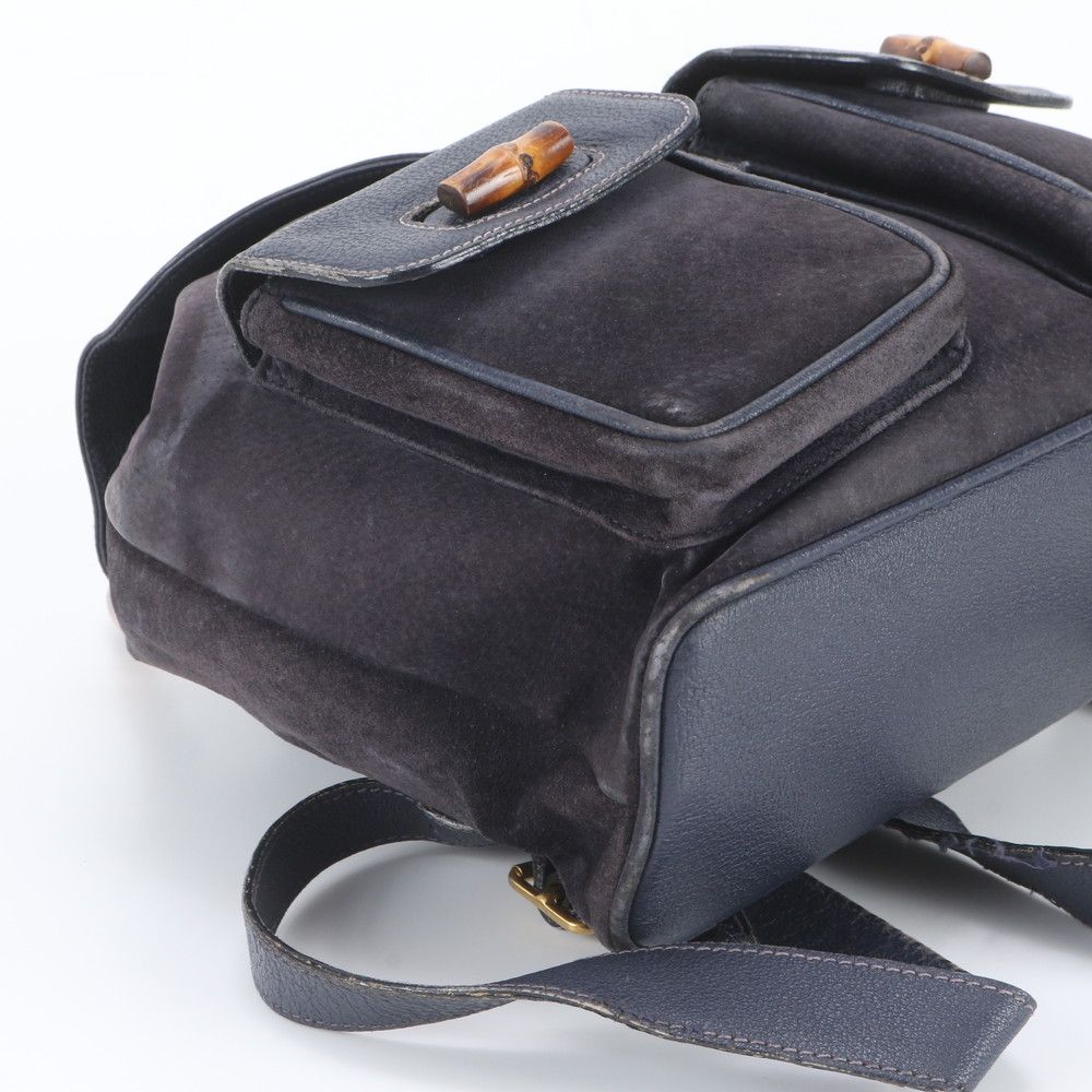 Gucci Bamboo Vintage Leather Backpack Shoulder Bag — view 5
