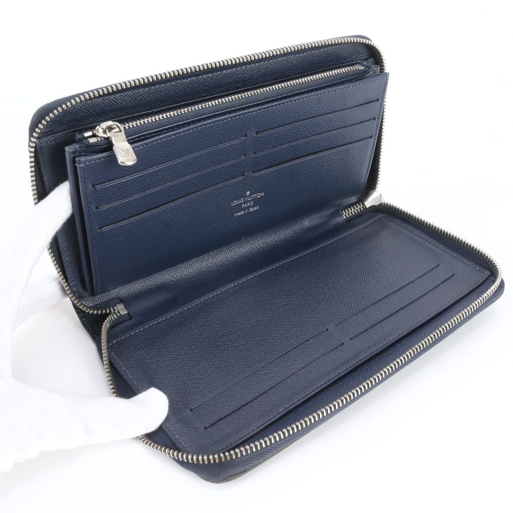 Louis Vuitton Epi Zippy Organizer NM Blue Marine Wallet Zip Around — view 6