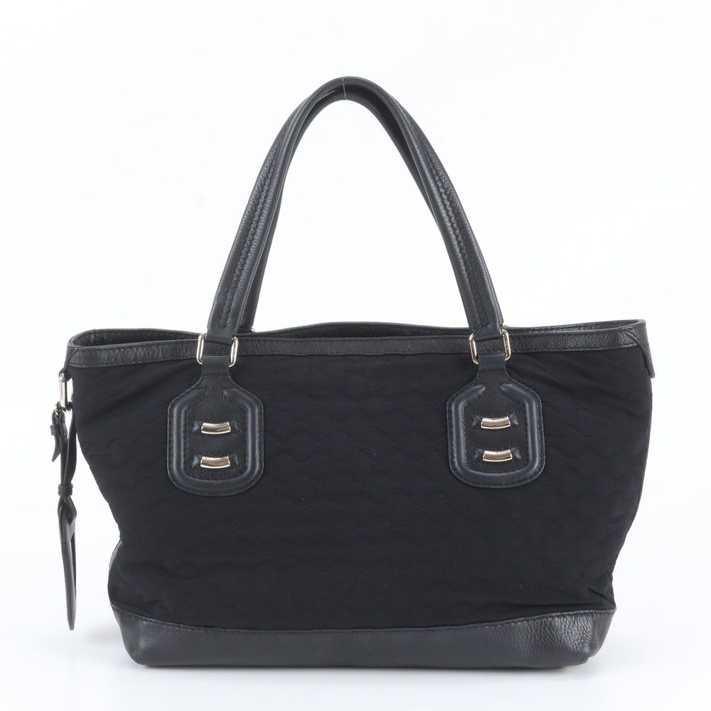 Gucci GG Neoprene Leather Tote Bag Shoulder Black