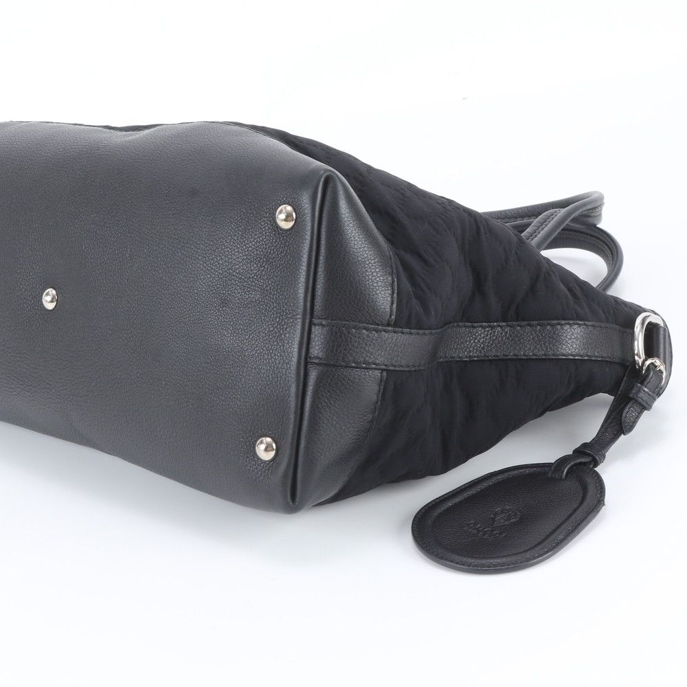 Gucci GG Neoprene Leather Tote Bag Shoulder Black — view 4