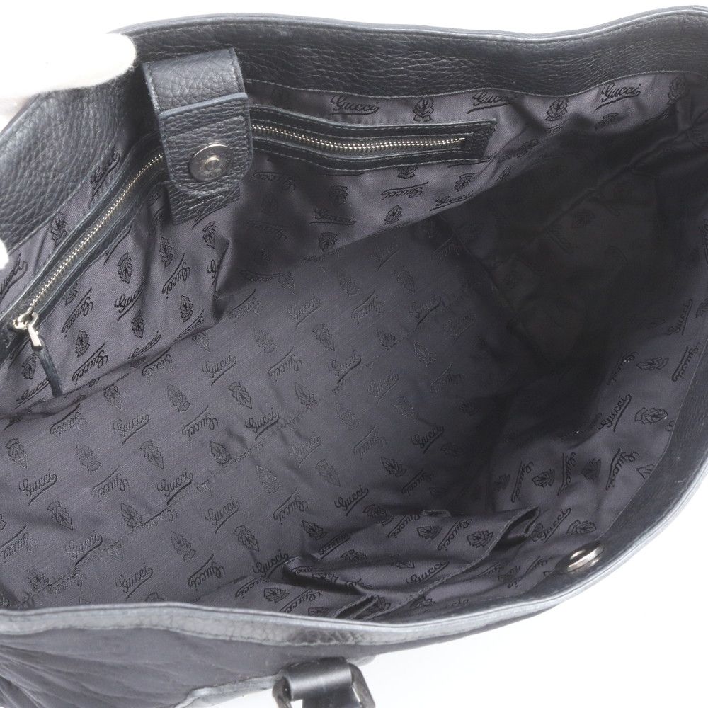 Gucci GG Neoprene Leather Tote Bag Shoulder Black — view 7
