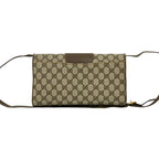 Gucci Vintage GG Logo Pattern Leather Shoulder Bag Crossbody Pochette Brown — view 3