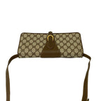 Gucci Vintage GG Logo Pattern Leather Shoulder Bag Crossbody Pochette Brown — view 4
