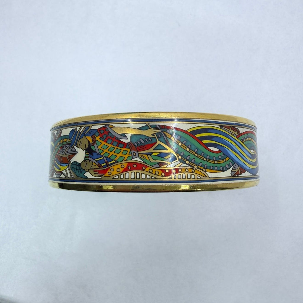 Hermes Enamel GM Multi Bangle P Around the Timestamp Bracelet — view 3