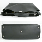 Fendi Peekaboo Iconic Essential Selleria Black Silver 2-Way Handbag — view 3