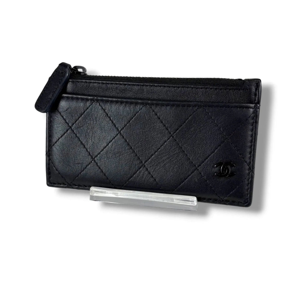 Chanel Quilted Fragment Case Black Wallet — view 3