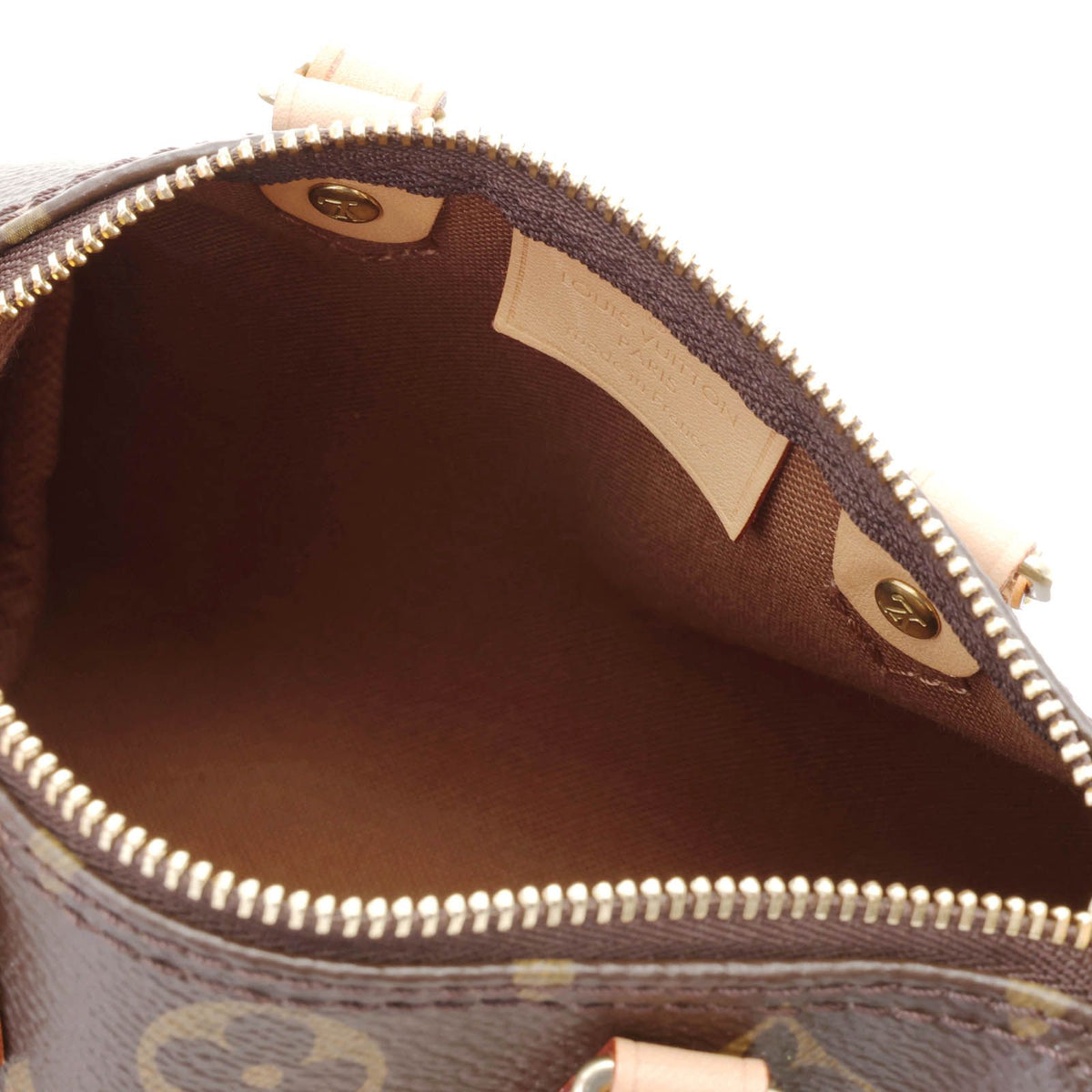 Louis Vuitton Nano Speedy Shoulder Bag Monogram Canvas Brown — view 6