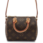 Louis Vuitton Nano Speedy Shoulder Bag Monogram Canvas Brown