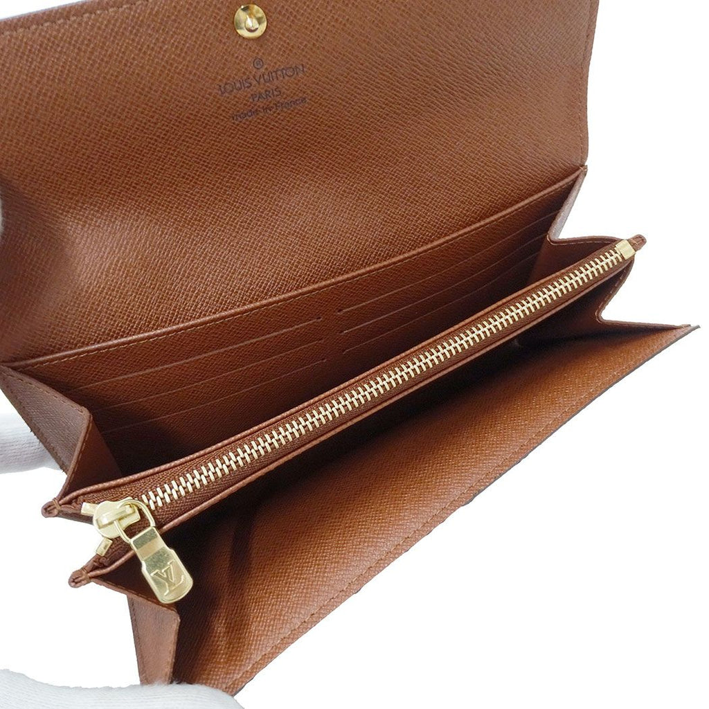 Louis Vuitton Wallet Monogram Canvas Portefeuille Sarah Brown Flap Ceremony — view 5