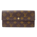 Louis Vuitton Wallet Monogram Canvas Portefeuille Sarah Brown Flap Ceremony