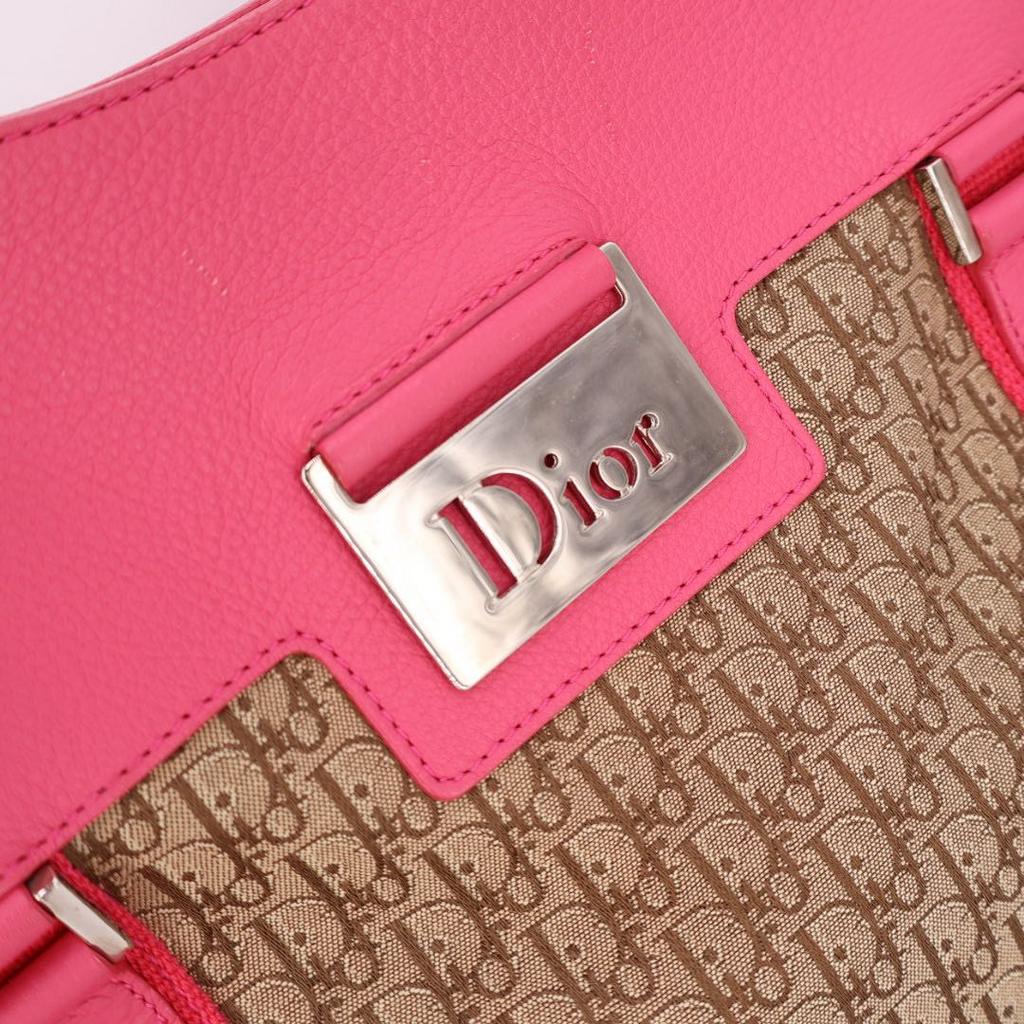 Dior Handbag Trotter Logo Plate Cotton Canvas — view 4