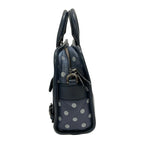 Loewe Handbag Cruz Blue Gray Light Dark Navy Dot Pattern Leather — view 4